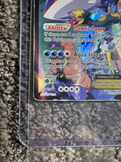 Pokemon XY 2015 Double Crisis Full Art Team Aqua's Kyogre EX 6/34 - Image 5