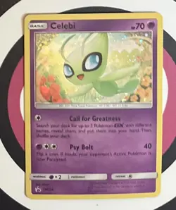 Celebi SM224 Black Star Promo Cosmos Holo Foil Card 2019 Pokemon TCG LP / MP - Image 2
