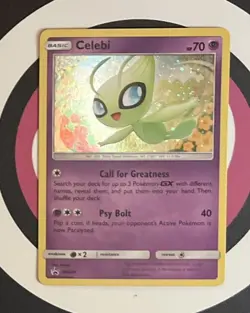 Celebi SM224 Black Star Promo Cosmos Holo Foil Card 2019 Pokemon TCG LP / MP - Image 4