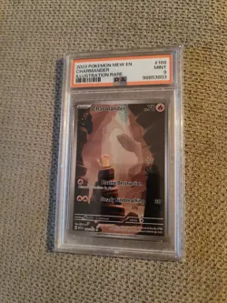2023 Pokemon Mew EN-151 Charmander #168 Illustration Rare PSA 9 - Image 1
