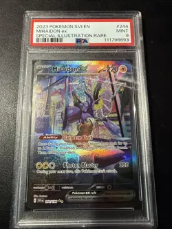 POKEMON PSA 9 Miraidon ex #244/198 Scarlet and Violet Special Illustration Rare - Image 1