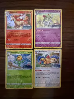 Pokemon TCG Silver Tempest Build And Battle Complete Stamped Promo Deck Set Of 4 - Image 1