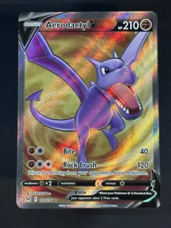 2022 Pokemon Sword & Shield - Lost Origin Ultra Rare Aerodactyl V #179 (53) - Image 1