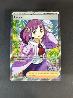 POKEMON - LACEY 166/142 FULL ART ULTRA RARE SCARLET & VIOLET STELLAR CROWN - Image 1