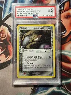 Pokemon Ex Holon Phantoms - 48/110 Persian - Reverse Holo PSA 9 - Image 1