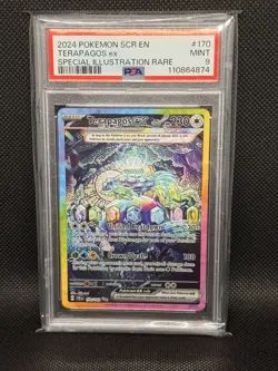 Terapagos ex Special Illustration Rare PSA 9 Pokemon Stellar Crown 170/142 - Image 1