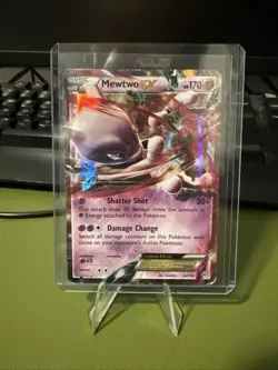 Pokemon TCG Mewtwo EX 62/162 XY: BREAKthrough Ultra Rare 2015 LP - Image 1