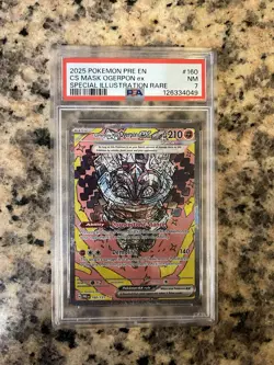 Pokemon Cornerstone Mask Ogerpon ex 160/131 Sv: Prismatic Evolutions PSA 7 Holo - Image 1