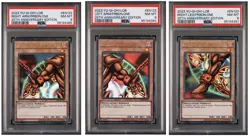 PSA 8 Yu-Gi-Oh Exodia The Forbidden One bundle of 3x [Rare 25th Anniversary] - Image 1