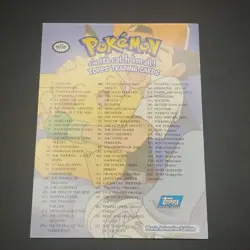 Checklist - TOPPS BLUE Logo - The First Movie - NON-Holo - POKEMON CARD - NM/LP - Image 4