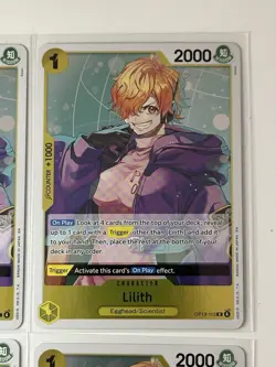 Lilith OP13-113 Carrying On His Will 4 Foil Card Play Set Lot One Piece - Image 3