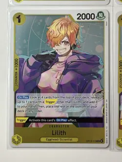 Lilith OP13-113 Carrying On His Will 4 Foil Card Play Set Lot One Piece - Image 4