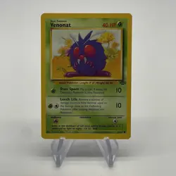 Venonat 63/64 - Common - WoTC Vintage Jungle Set Pokemon Card NM/LP - Image 1