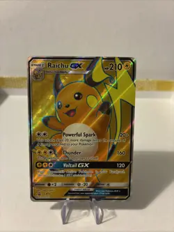 Raichu GX SM90 Black Star Promo Full Art Holo Sun & Moon Pokemon Card 2017 NM - Image 1