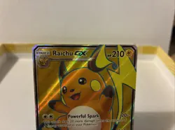 Raichu GX SM90 Black Star Promo Full Art Holo Sun & Moon Pokemon Card 2017 NM - Image 2