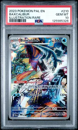 2023 POKEMON PAL EN-PALDEA EVOLVED ILLUSTRATION RARE #210 BAXCALIBUR PSA 10 - Image 1