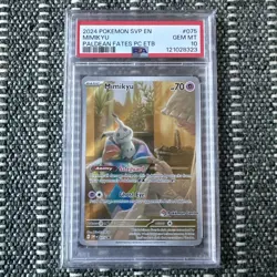 Mimikyu - SVP075 - Paldean Fates Pokemon Center Stamped Promo - PSA 10 - Image 1