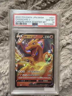 Charizard V PSA 10 Pokemon Card 001/021 VMAX Starter Set 2020 Gem Mint Japanese - Image 1