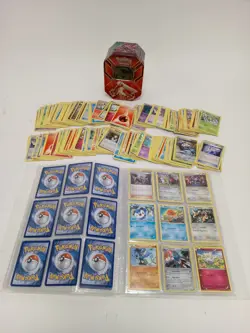 POKEMON Card Bundle with Tin and Binder - Holo Rares Included - PRE-OWNED - Image 1