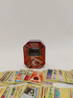 POKEMON Card Bundle with Tin and Binder - Holo Rares Included - PRE-OWNED - Image 2