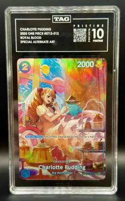 One Piece Royal Blood Charlotte Pudding ST12-012 OP10-SP TAG Graded PRISTINE 10 - Image 1