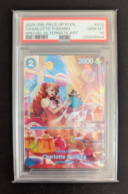 One Piece TCG Charlotte Pudding OP10 (SP) ST12-012 PSA 10 ENGLISH - Image 1