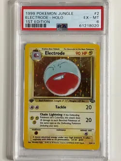 ELECTRODE 1999 POKEMON JUNGLE 1ST EDITION HOLO RARE 2/64 PSA 6 EX-MT - Image 4
