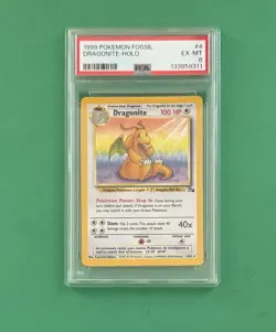 1999 Pokemon Dragonite Holo Fossil 4/62 PSA 6 - Image 1