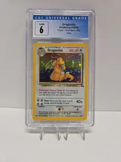 CGC 6 Dragonite Holo 4/62 Fossil Pokemon cards PSA BGS Vintage WOTC - Image 1