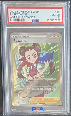 2022 Pokemon SwSh Astral Radiance Roxanne Full Art 188/189 PSA 10 Gem Mint - Image 1