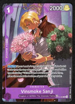 One Piece TCG: Vinsmoke Sanji OP10-063 OP12 Eng. Treasure Rare - Mint/Near Mint - Image 1