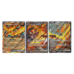 Pokemon Team Rocket's Moltres ex Destined Rivals STAMPED Promo UPC Full Set 3 NM - Image 1