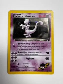 Pokemon Card - Gym Challenge Rocket's Mewtwo 14/132 Holo WOTC - Excellent Cond - Image 1