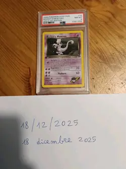 Rocket's Mewtwo 1st Edition Holo PSA 8 Gym Challenge 2000 Pokemon - Image 3