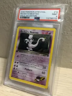 Mint PSA 9- 1st Edition Rocket's Mewtwo ⚛ Gym Challenge Holo WOTC Pokemon - Image 3