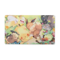 Berry Sleepy Pikachu & Eevee Playmat 2025 Pokemon Center Exclusive - TCG Pokemon - Image 1