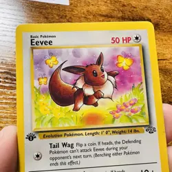 1st Edition Eevee 51/64 Jungle Common Pokemon Card WOTC - Image 2