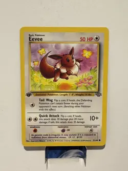 Pokemon TCG Jungle 51/64 Eevee 1st Edition LP Nintendo Card Vintage Vtg WOTC - Image 1