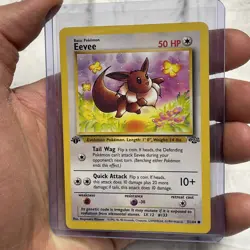 Pokemon TCG Jungle 51/64 Eevee 1st Edition LP+ Nintendo Card Vintage Vtg WOTC - Image 2