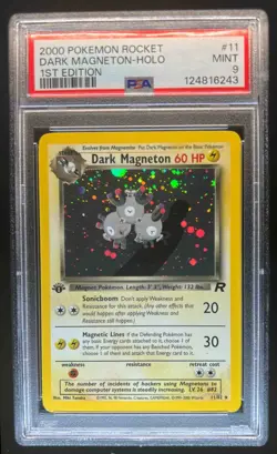 2000 Pokemon Team Rocket First Edition Dark Magneton Holo #11/82 PSA 9 - Image 1