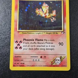 Pokemon TCG Rockets Moltres Holo Rare Card 12/132 Gym Heroes Set Mp+ - Image 3