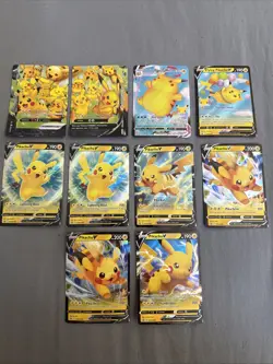 Pikachu v SWSH285 SWSH061 SWSH198 SWSH142 Black Star Promo Pokemon 10 Card Lot - Image 1