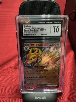 Pokemon TCG 2023 Japanese Charizard EX 009/049 Special Deck Holo CGC 10 Gem Mint - Image 1