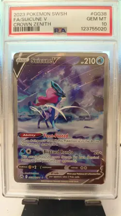 Pokemon Suicune V Crown Zenith Galarian Gallery Full Art #GG38 PSA 10 Gem Mint - Image 1
