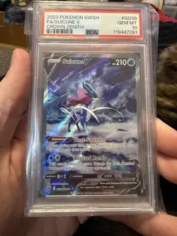 Pokemon Suicune V Crown Zenith Galarian Gallery Full Art #GG38 PSA 10 Gem Mint - Image 1