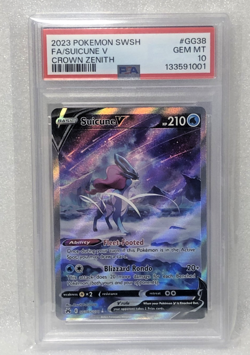 Pokemon Suicune V Crown Zenith Galarian Gallery Full Art #GG38 PSA 10 Gem Mint - Image 1