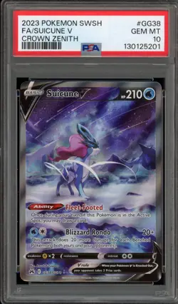 Pokemon Suicune V Crown Zenith Galarian Gallery Full Art #GG38 PSA 10 Gem Mint - Image 1