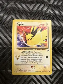 Zapdos - # 23 - Black Star Promo Rare Movie - Pokemon Card LP - Image 1