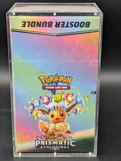 Pokemon TCG S&V Prismatic Evolutions Booster Bundle Display Case w/Acrylic Case - Image 1