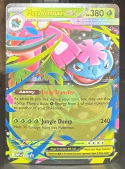Pokemon TCG Mega Venusaur ex 013 Me: Mega Evolution Black Star Promo Holo Card - Image 1